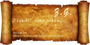 Ziskó Gabriella névjegykártya